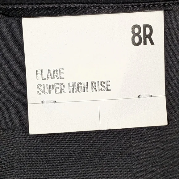 Express Black Flare Super High Rise Pants - Picture 2 of 6